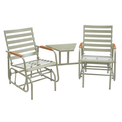 Image showing  72.83 in. Double Glider with Table