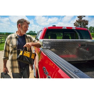Image showing 9 th Tractor Supply 10.7 cu. ft. Aluminum Standard-Profile Deep Crossover Truck Tool Box for Full-Size Trucks, 70 in., Brite Aluminum