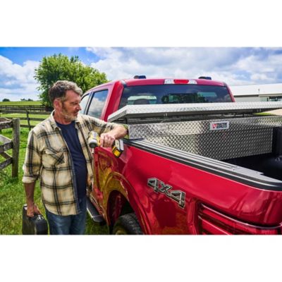Image showing 9 th Tractor Supply 10 cu. ft. Aluminum Standard-Profile Crossover Truck Tool Box for Full-Size Trucks, 70 in., Brite Aluminum