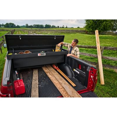 Image showing 8 th Tractor Supply 10 cu. ft. Aluminum Standard-Profile Crossover Truck Tool Box for Full-Size Trucks, 70 in., Matte Black