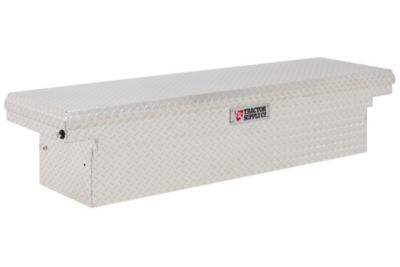 Tractor Supply 8.4 cu. ft. Aluminum Low-Profile Crossover Truck Tool Box for Full-Size Trucks, 70 in., Brite Aluminum