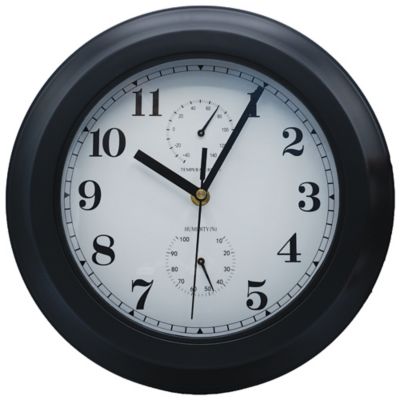 GroundWork Indoor/Outdoor Round Wall Clock, 11 in.