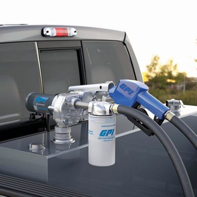 Image showing 7 th GPI 15 GPM 12V Fuel Transfer Pump, Automatic Nozzle with Filter