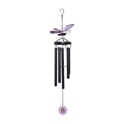 Red Shed 31.5 in. Metal Butterfly Windchime, Purple