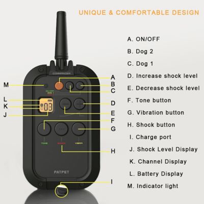 Image showing  3000 ft. IPX7 Black Dog Training Collar