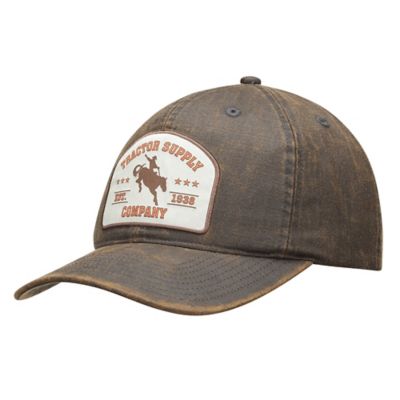 Tractor Supply Unisex Adult Waxed Canvas Baseball Cap with Logo Patch