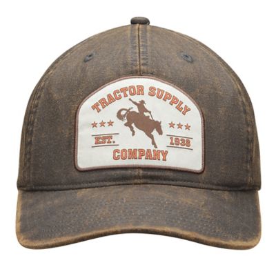 Image showing  Unisex Adult Waxed Canvas Baseball Cap with Logo Patch