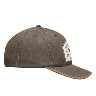 Image showing  Unisex Adult Waxed Canvas Baseball Cap with Logo Patch