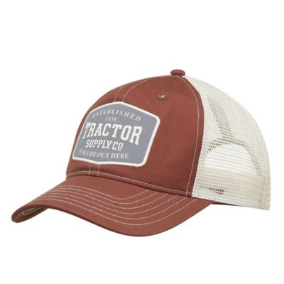 Tractor Supply Unisex Adult Trucker Cap with TSC Logo Patch, Red