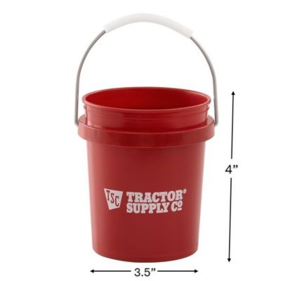 Image showing  Mini Buckets, White and Red, 4 pk.