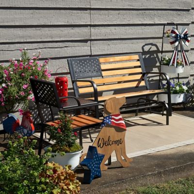 Image showing  Double-Sided Wooden Dog Welcome Sign, 28 in.