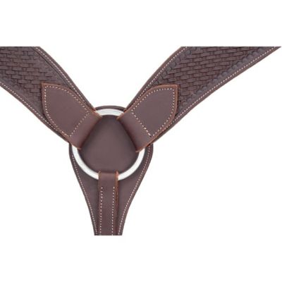 Image showing  Harness Leather Basket Tooled Breastcollar
