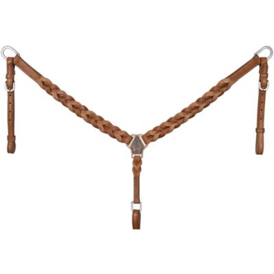 Tough1 Braided Leather Breastcollar