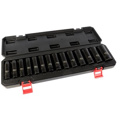Image showing  1/2 in. Drive Deep 3/8in. -1-1/8 in. SAE Impact Socket Set (14-Piece)