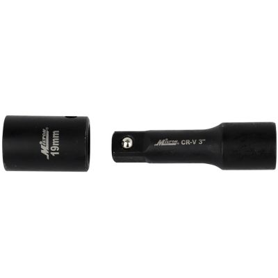 Image showing  1/2 in. Drive Shallow 11-30 mm Metric Impact Socket Set with Universal Joint and Extension Bars (17-Piece)