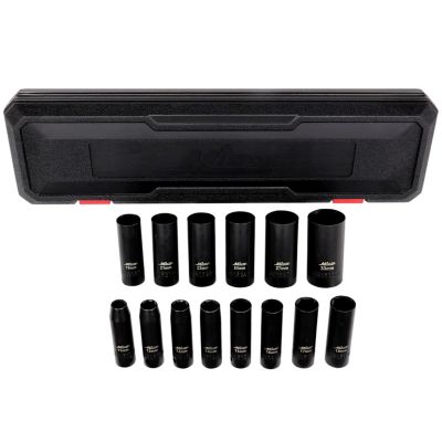 Image showing  1/2 in. Drive Deep 11-30 mm Metric Impact Socket Set (14-Piece)