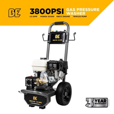 Image showing  3800 PSI 2.8 GPM Cold Water Gas Pressure Washer Honda GX200 Engine and Triplex Pump