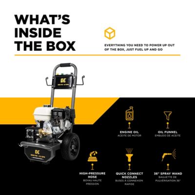 Image showing  3800 PSI 2.8 GPM Cold Water Gas Pressure Washer Honda GX200 Engine and Triplex Pump