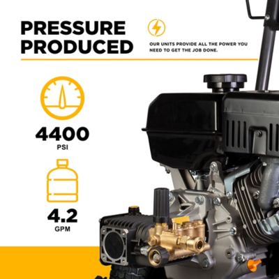 Image showing  4200 PSI 4.2 GPM Cold Water Gas Pressure Washer Powerease 420cc Engine and Triplex Pump