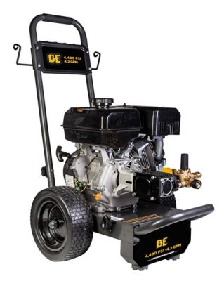 Image showing 7 th BE Power Equipment 4200 PSI 4.2 GPM Cold Water Gas Pressure Washer Powerease 420cc Engine and Triplex Pump