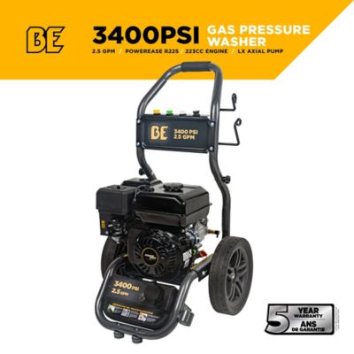 Image showing  3400 PSI 2.5 GPM Cold Water Gas Pressure Washer Powerease 223CC Engine and Axial Pump