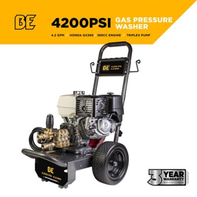 Image showing  4200 PSI 4.2 GPM Cold Water Gas Pressure Washer Honda GX390 Engine and Comet Triplex External Unloader Pump
