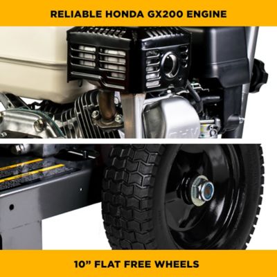 Image showing 5 th BE Power Equipment 4200 PSI 4.2 GPM Cold Water Gas Pressure Washer Honda GX390 Engine and Comet Triplex External Unloader Pump