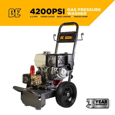 Image showing  4200 PSI 4.2 GPM Cold Water Gas Pressure Washer Honda GX390 Engine and Comet Triplex Pump