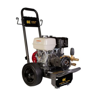 Image showing 7 th BE Power Equipment 4200 PSI 4.2 GPM Cold Water Gas Pressure Washer Honda GX390 Engine and Comet Triplex Pump