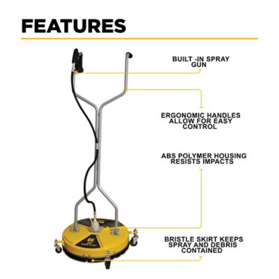 Image showing  20 in. Whirl-A-Way Commercial Pressure Washer Surface Cleaner with Wheels