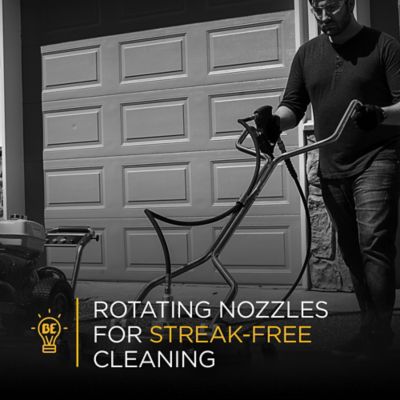 Image showing 8 th BE Power Equipment 20 in. Whirl-A-Way Commercial Pressure Washer Surface Cleaner with Wheels