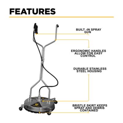 Image showing  20 in. Whirl-A-Way Stainless Steel Commercial Pressure Washer Surface Cleaner for Hot/Cold Water
