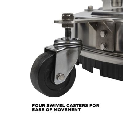 Image showing 5 th BE Power Equipment 24 in. Whirl-A-Way Stainless Steel Commercial Pressure Washer Surface Cleaner for Hot/Cold Water