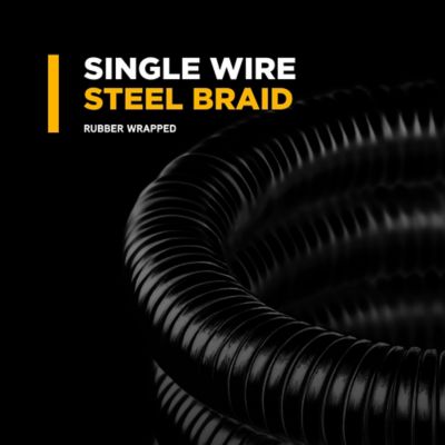 Image showing  Pressure Washer High-Pressure 50 ft. x 3/8-inch 4000 PSI Wire-Braided Grey Non-Marring Hose with QuickConnect