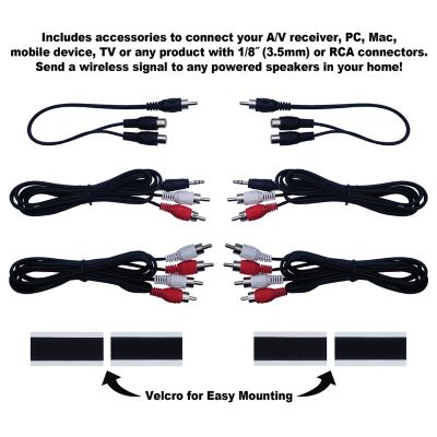 Image showing  WTR-SYS 4-Channel Wireless Audio Transmitter/Receiver Kit for Powered Subs and Speakers