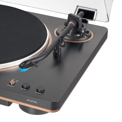 Image showing 5 th Audio-Technica AT-LP70X Fully Automatic Belt-Drive Turntable, Black/Bronze