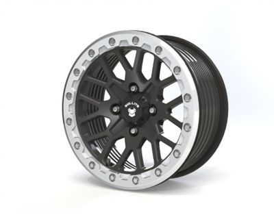 BULLITE BT-05 15 x 7.0 / 4 x 110, RIB - Satin Black Rim, Raw Beadlock