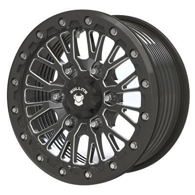 BULLITE [PRO-08] 15 x 7.0 / 6 x 139.7, RIB - Satin Black rim, Satin Black beadlock