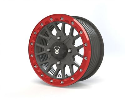 BULLITE BT-05 15 x 7.0 / 4 x 137 - Gunmetal Gray Rim, Bullite Red Beadlock