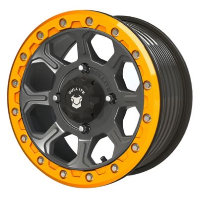 BULLITE [BT-03] 14 x 7.0 / 4 x 156 - Satin Black Rim, Aerospace Orange Beadlock