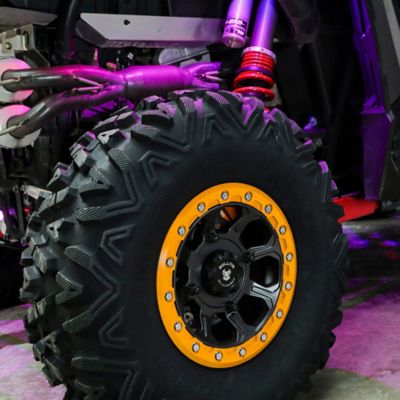 Image showing 3 th BULLITE BT-03 14 x 7.0 / 4 x 156, Satin Black rim, Aerospace Orange beadlock