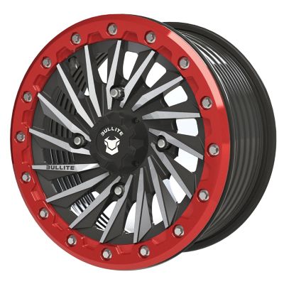 BULLITE [BT-08] 14 x 7.0 / 4 x 156 - Satin Black Rim, Bullite Red Beadlock