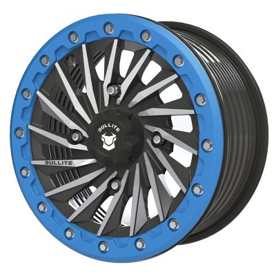 BULLITE [BT-08] 15 x 7.0 / 4 x 156 - Satin Black rim, Sapphire Blue beadlock