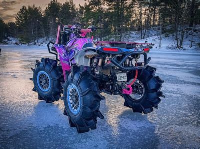 Image showing  [BT-06] 15 x 7.0 / 4 x 137 - Satin Black Rim, Sapphire Blue Beadlock