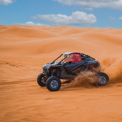 Image showing  [BT-09] 15 x 7.0 / 5 x 114.3 - Gunmetal Gray rim, Sapphire Blue beadlock