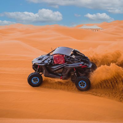 Image showing  [BT-09] 15 x 7.0 / 5 x 114.3 - Gunmetal Gray rim, Sapphire Blue beadlock