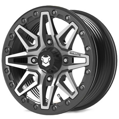 BULLITE [PRO-03] 15 x 7.0 / 4 x 137, RIB - Satin Black rim, Gunmetal Gray beadlock