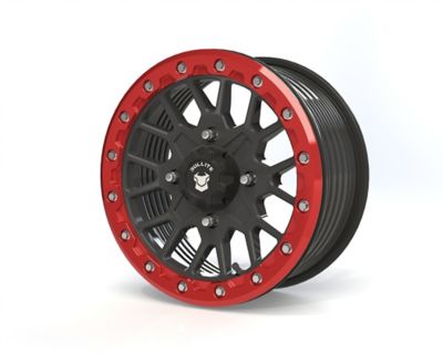 BULLITE BT-05 14 x 7.0 / 4 x 137 - Satin Black Rim, Bullite Red Beadlock