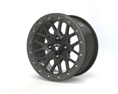 BULLITE BT-05 14 x 7.0 / 4 x 110, RIB - Satin Black Rim, Gunmetal Gray Beadlock