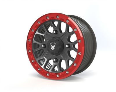 BULLITE BT-05 14 x 7.0 / 4 x 156 - Gunmetal Gray Rim, Bullite Red Beadlock